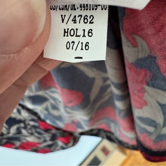 Banana Republic Red and Black Floral Long Sleeve Wrap Dress Petite XXS - Picture 5 of 7